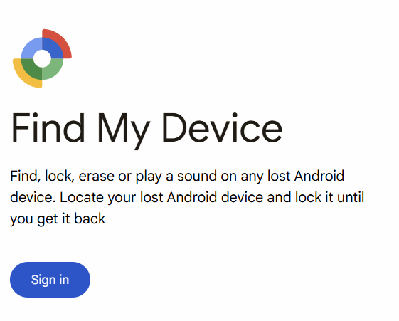 find my device on google